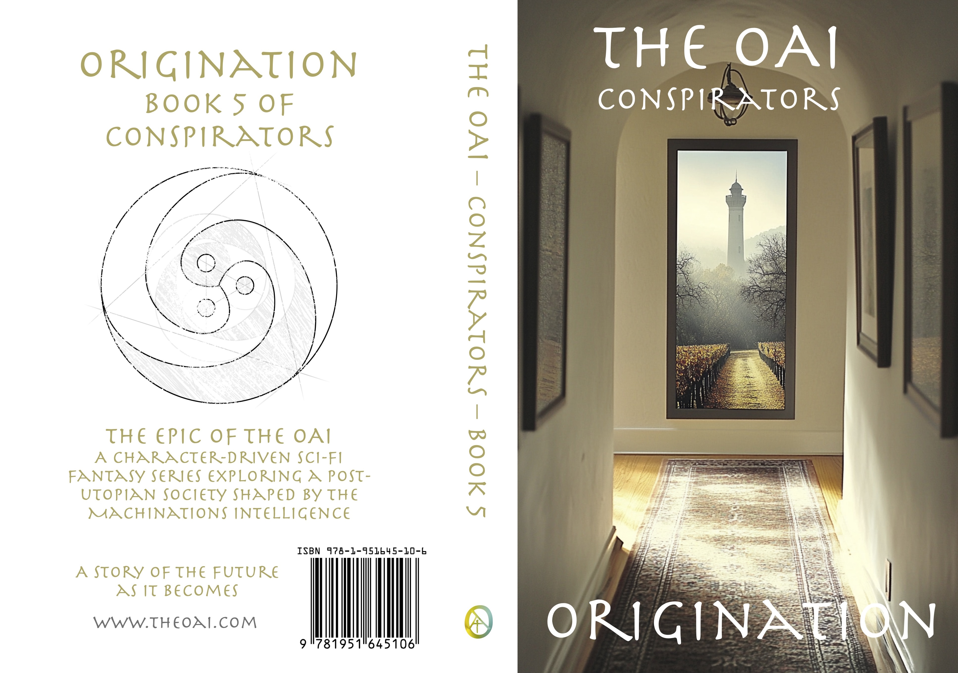 The cover of Origination, Book 5 of Conspirators